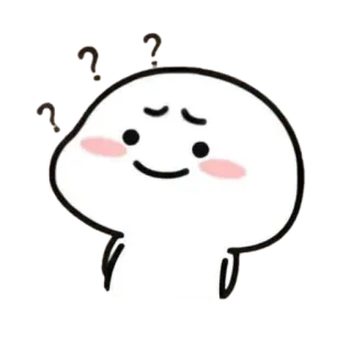 🪃 câu hỏi, hoạt hình, biểu tượng cảm xúc, bối rối, suy nghĩ, biểu cảm telegram sticker