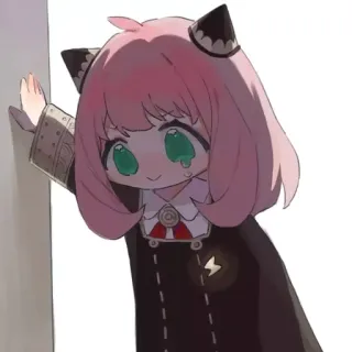 🥲 Anya Forger Spy x Family Anya Forger, Anime, Charakter, Spy x Family, süß, kawaii, rosa Haare telegram sticker