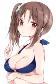 😵 Chica anime, Bikini, Linda, Dibujo animado, Ilustración telegram sticker