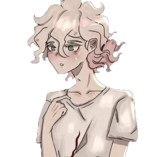 🥵 Nagito Komaeda Danganronpa anime, blood, danganronpa, nagito komaeda telegram sticker