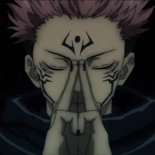 ☁️ Ryomen Sukuna Jujutsu Kaisen Anime, Manga, Maldición, Rey, Villano telegram sticker