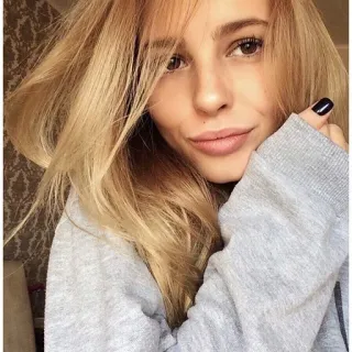 😇 woman, portrait, blonde, selfie, girl, female, beauty telegram sticker