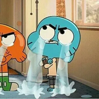 ❤️ Gumball Watterson The Amazing World of Gumball Cartoon, weinen, Gumball, The Amazing World of Gumball, traurig, Tränen whatsapp sticker