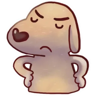 😠 perro, dibujo animado, enojado, sticker, mascota, gracioso whatsapp sticker