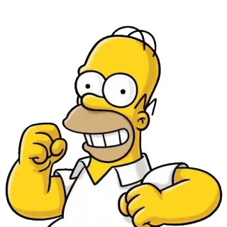 😃 Homer Simpson The Simpsons мультфильм, Гомер Симпсон, Симпсоны, анимированный, персонаж telegram sticker