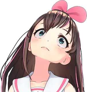 🙁 Kizuna AI Anime, Kizuna Ai, Vtuber, imut, perempuan, gadis, gadis anime telegram sticker