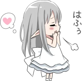 ❤️ はふう Anime, Słodkie, Kawaii, Kreskówka, Dziewczyna, Miłość, Manga telegram sticker