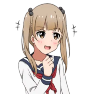 😀 Anime, Mädchen, Schuluniform, süß, glücklich whatsapp sticker