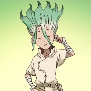 ⛰ Senku Ishigami Dr. Stone anime, character, dr. stone, senku ishigami telegram sticker