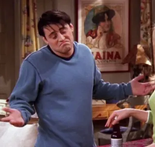 🤷‍♂ Joey Tribbiani Friends joey, friends, tv show, shrugging, actor, matthew leblanc telegram sticker