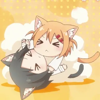 👊 アニメ, 猫耳, 可愛い, かわいい whatsapp sticker
