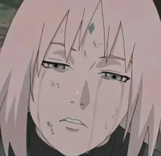 🌟 Sakura Haruno Naruto anime, sakura, haruno, piangendo, triste, ragazza telegram sticker