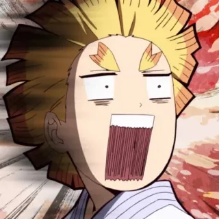 💛 Zenitsu Agatsuma Demon Slayer anime, demon slayer, zenitsu agatsuma, shocked, expression, funny, anime character whatsapp sticker