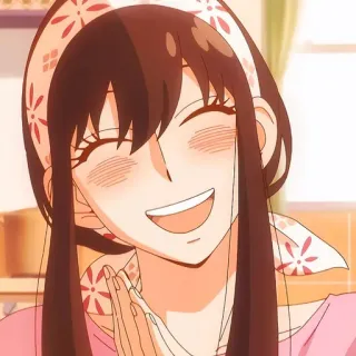 🙂 Yor Forger Spy x Family anime, yor forger, spy x family, cartoon, woman, smiling telegram sticker