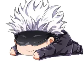 ☺️ Gojo Satoru Jujutsu Kaisen anime, manga, character, gojo satoru, jujutsu kaisen, chibi telegram sticker