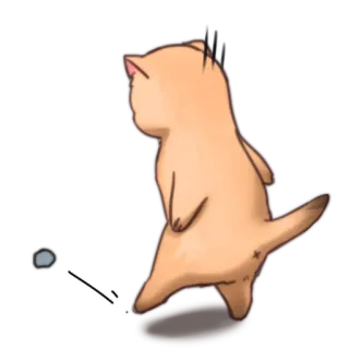 ☹️ แมว, สัตว์, เดิน, ลูกแมว, น่ารัก telegram sticker