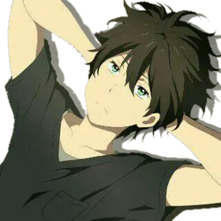 🤔 Anime, Garçon, Personnage, Repos telegram sticker
