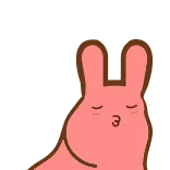 🕺 кролик, зайчик, милый, поцелуй, мультик telegram sticker