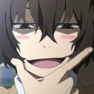 ✨ Dazai Osamu Bungou Stray Dogs อนิเมะ, มังงะ, ยิ้มเยาะ, Bungo Stray Dogs, ดาไซ โอซามุ telegram sticker
