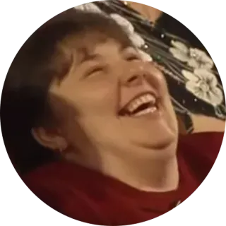 😗 femme, rire, sourire, portrait, personne, joyeux telegram sticker