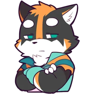 😒 Tier, Katze, Cartoon, Fell, Figur, Süß whatsapp sticker