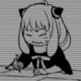 🎀 Anya Forger Spy x Family Anime, Manga, Spy x Family, Anya Forger, Süß, Cartoon, Chibi telegram sticker