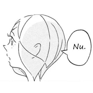 👍 Nu. manga, head, speech bubble, comic telegram sticker