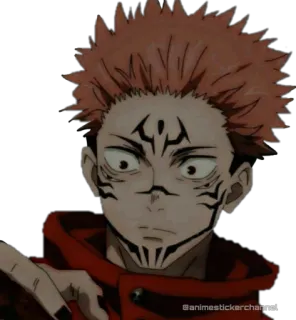 👀 Ryomen Sukuna Jujutsu Kaisen Anime, Manga, Jujutsu Kaisen, Ryomen Sukuna, Fluchgeist, Aufkleber telegram sticker