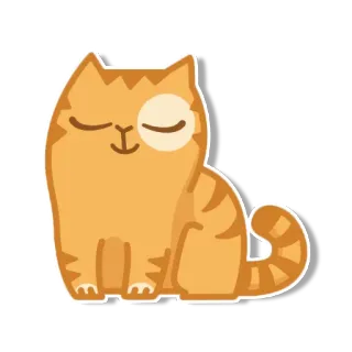 😌 gato, naranja, lindo, animal, mascota telegram sticker