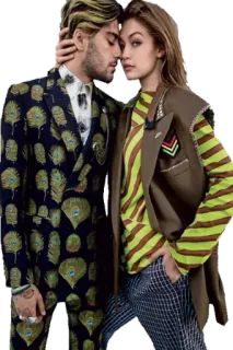 😘 couple, fashion, portrait, models, Zayn Malik, Gigi Hadid whatsapp sticker
