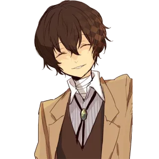 😁 Dazai Osamu Bungo Stray Dogs Anime, Charakter, Fanart, Manga, Dazai telegram sticker