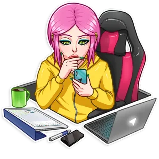 Internet Addiction telegram stickers