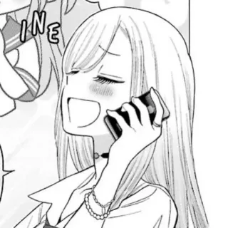 📀 INE Anime, Manga, Téléphone, Appel, Femme, Sourire telegram sticker
