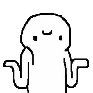 🙃 encogimiento de hombros, gesto, dibujo animado, confundido, inseguro, pregunta telegram sticker