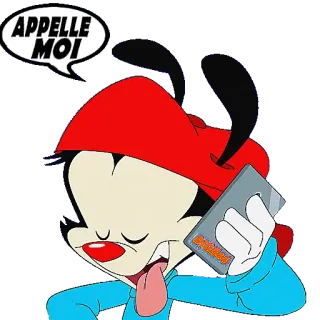 ☎️ APPELLE MOI Dibujo animado, Animación, Llámame, Teléfono, Wakko telegram sticker