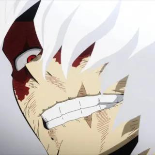 😈 Shigaraki Tomura My Hero Academia アニメ, 悪役, 邪悪, 血, マンガ telegram sticker