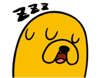 💤 Jake Adventure Time cartoon, dog, Jake, Adventure Time, character telegram sticker