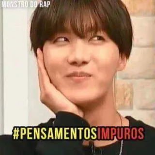 😜 #PENSAMENTOSIMPUROS kpop, pensamentos impuros, meme, j-hope, bts telegram sticker