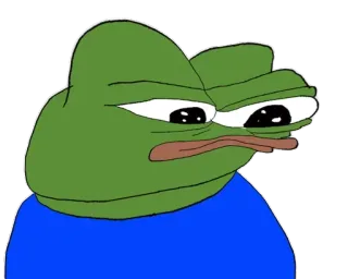 🙁 Pepe the Frog pepe, kikker, meme, internet, verdrietig, personage telegram sticker