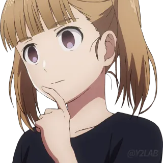 🤫 Аниме, Девушка, Мультфильм, Персонаж telegram sticker