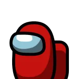 😨 among us, videospiel, rot, charakter, raumanzug, astronaut, impostor telegram sticker