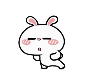 💃 kelinci, imut, hewan, kartun telegram sticker