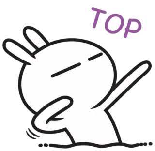 🔝 Pop królik, zajączek, pop telegram sticker