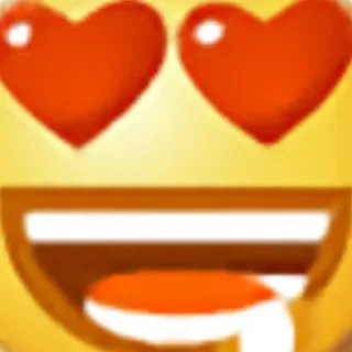 😍 emoji, face, heart eyes, love, happy telegram sticker