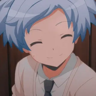 🌀 Nagisa Shiota Assassination Classroom anime, menino, sorriso, desenho animado, personagem whatsapp sticker