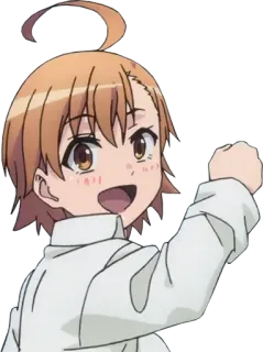💪 Anime, Manga, Personaje, Feliz, Chica, Lindo, Celebración telegram sticker