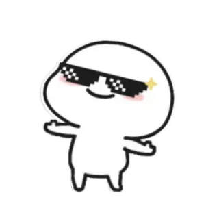 😎 desenho animado, personagem, óculos, adesivo telegram sticker