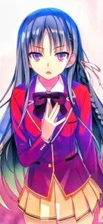 🙃 Kei Karuizawa Classroom of the Elite アニメ, 女子高生, 軽井沢恵, ようこそ実力至上主義の教室へ, ワイフ, 可愛い telegram sticker