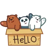 Three Bears telegram stickers