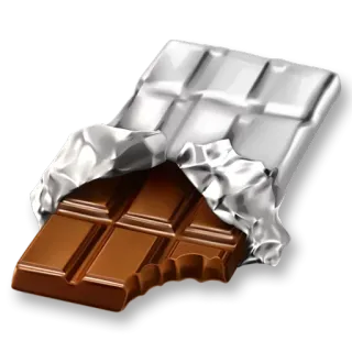 🍫 nourriture, chocolat, sucré, dessert, collation whatsapp sticker
